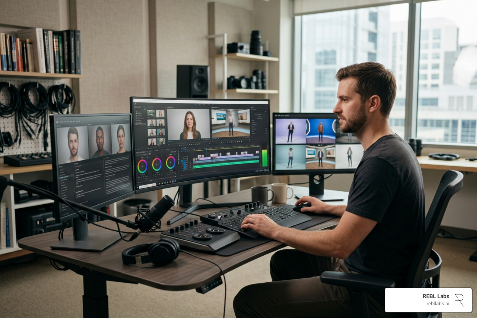 Pippit AI video studio workspace showcasing digital avatars and dynamic video editing