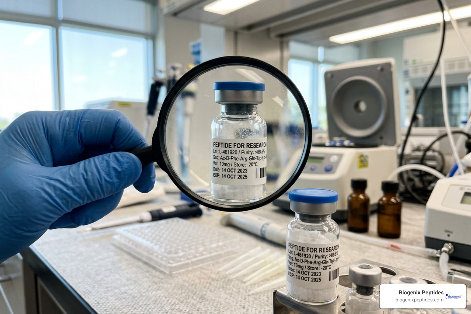 high-purity peptide vial quality testing