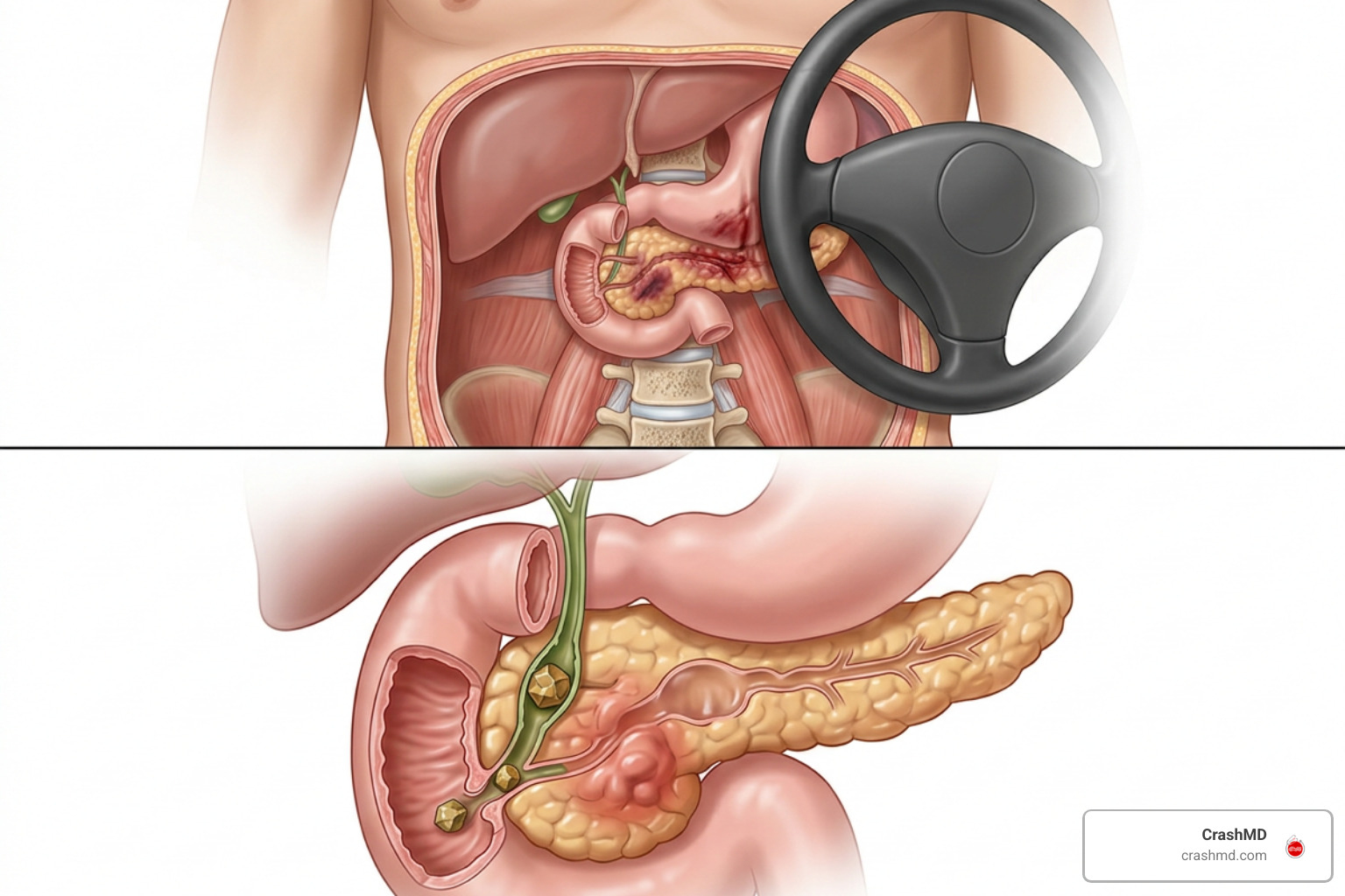 Blunt force trauma versus gallstone blockage mechanisms Blunt force trauma versus gallstone blockage mechanisms