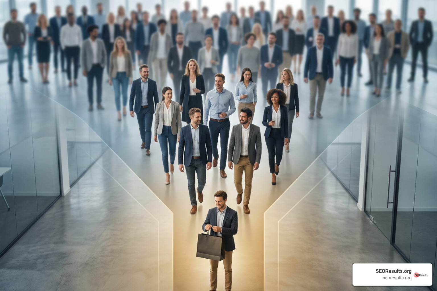 sales funnel progression from broad awareness to precise long tail conversions