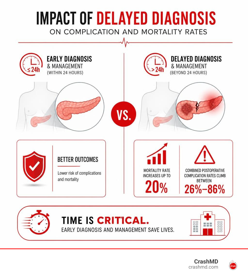 Impact of delayed diagnosis on complication and mortality rates infographic Impact of delayed diagnosis on complication and mortality rates infographic