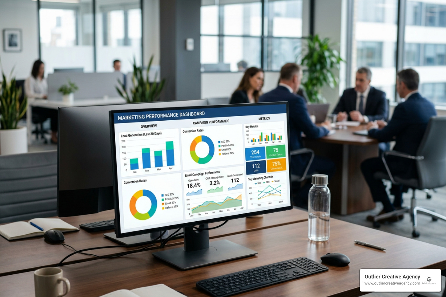 Legal marketing dashboard managing campaign analytics
