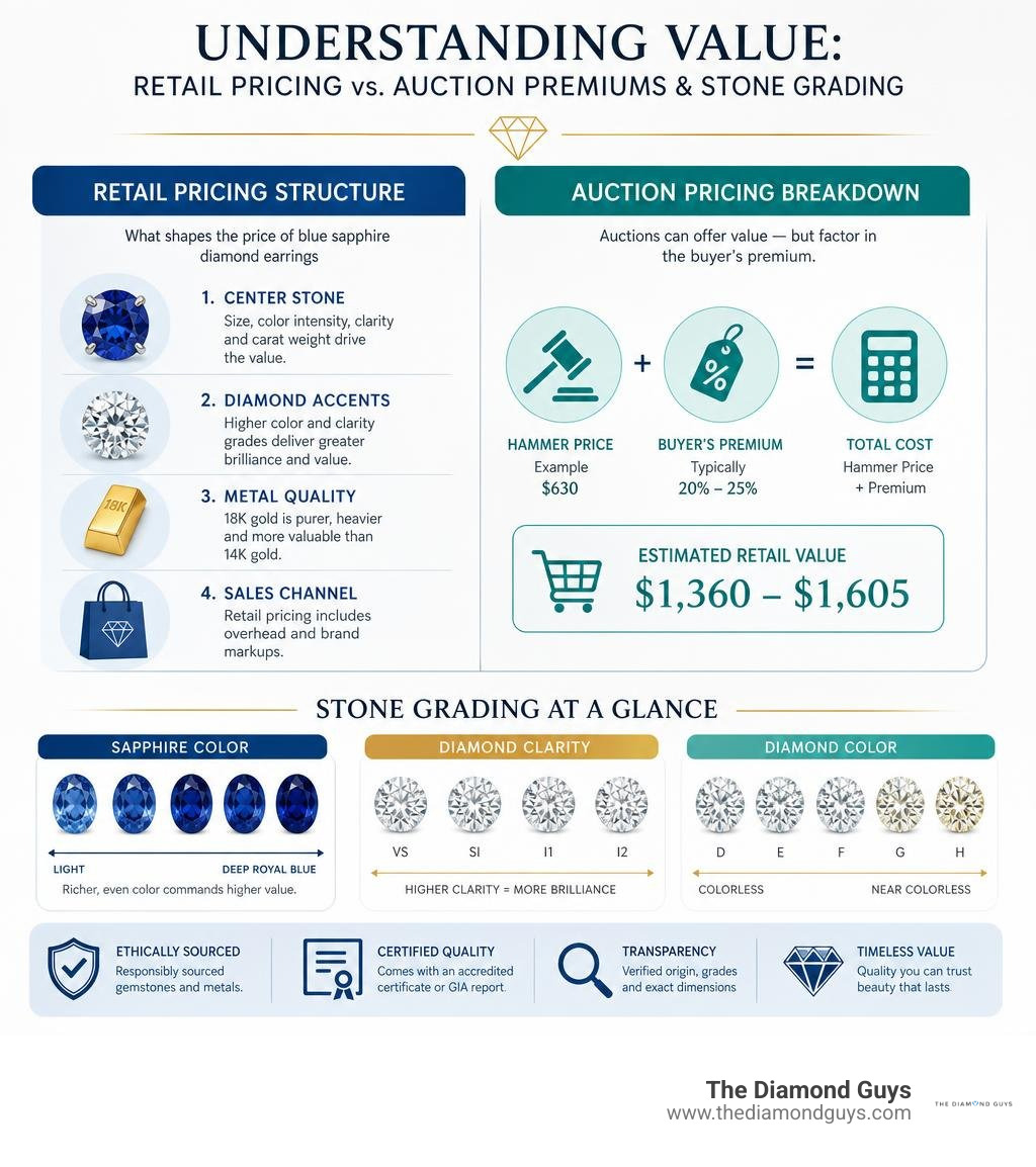 infographic comparing retail pricing structure vs auction buyer premiums and stone gradings infographic infographic comparing retail pricing structure vs auction buyer premiums and stone gradings infographic