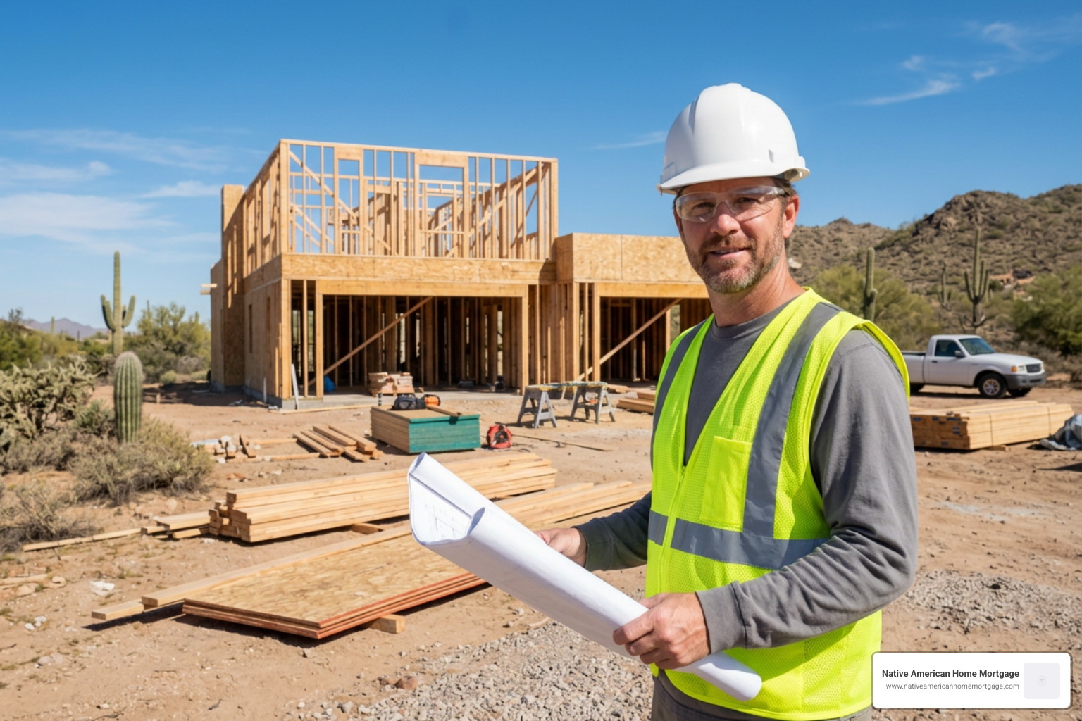 licensed builder on an Arizona construction site