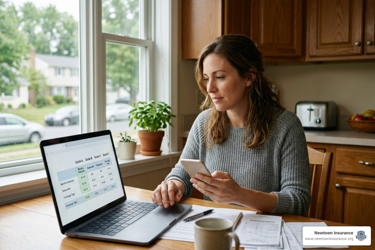 Pennsylvania car owner utilizing quote comparison application