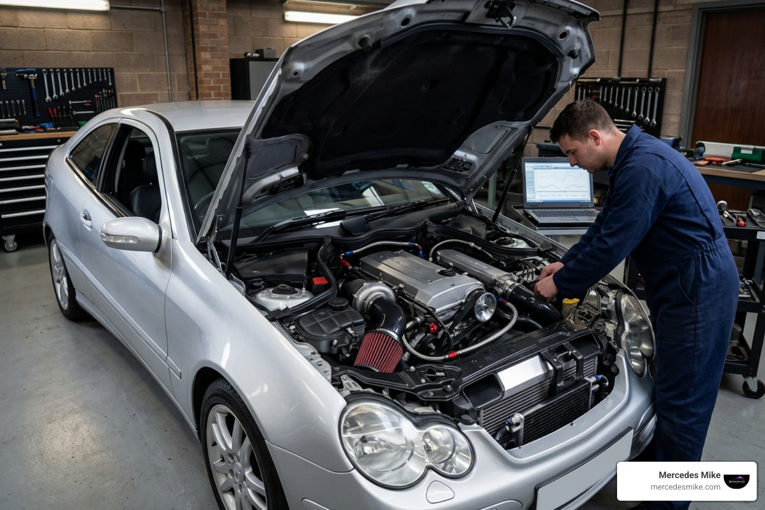 Supercharger pulley upgrade kit for Mercedes Kompressor