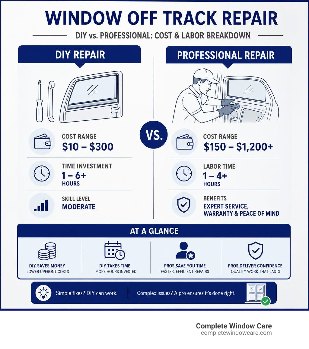 infographic breaking down DIY versus professional repair costs and labor hours infographic