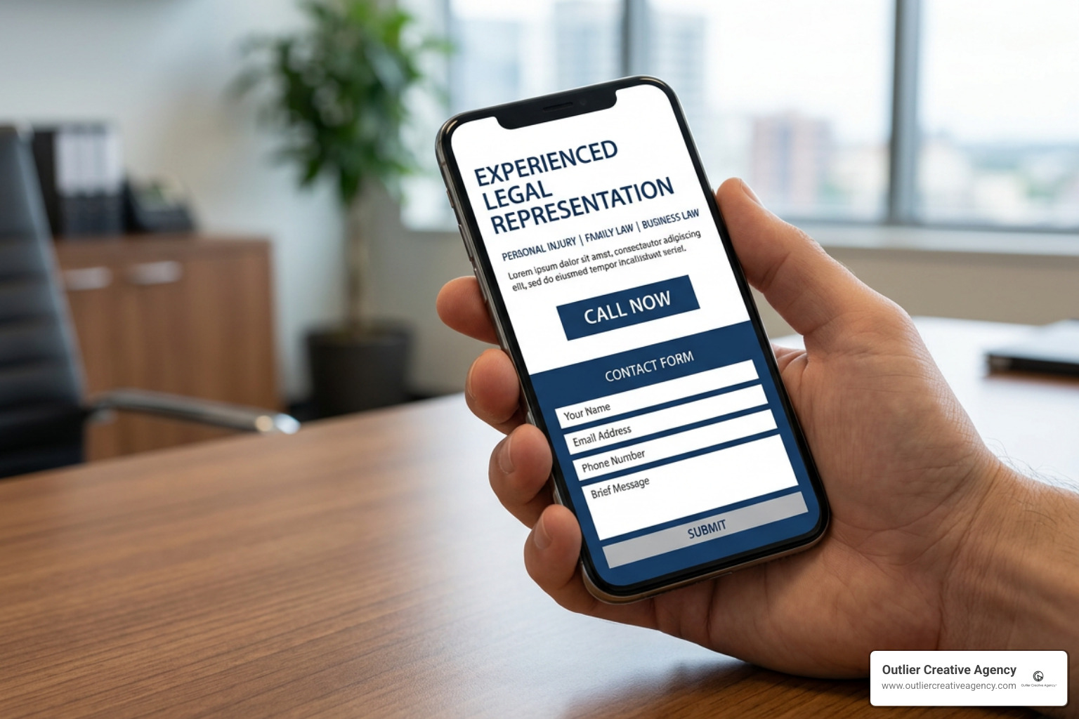responsive legal landing page design