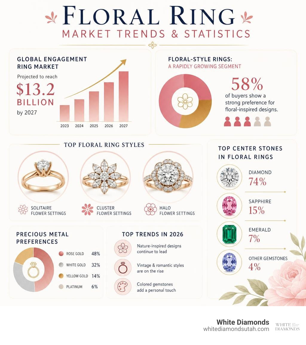 Infographic displaying current floral ring market trends and statistics infographic Infographic displaying current floral ring market trends and statistics infographic