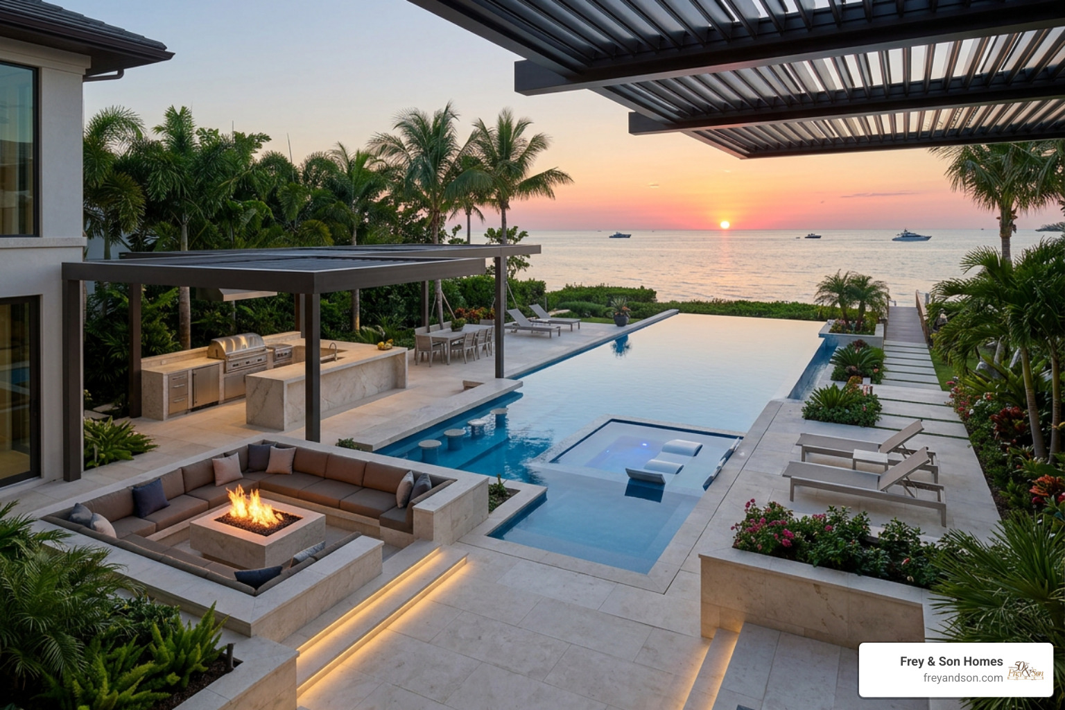 high-end custom waterfront terrace high-end custom waterfront terrace