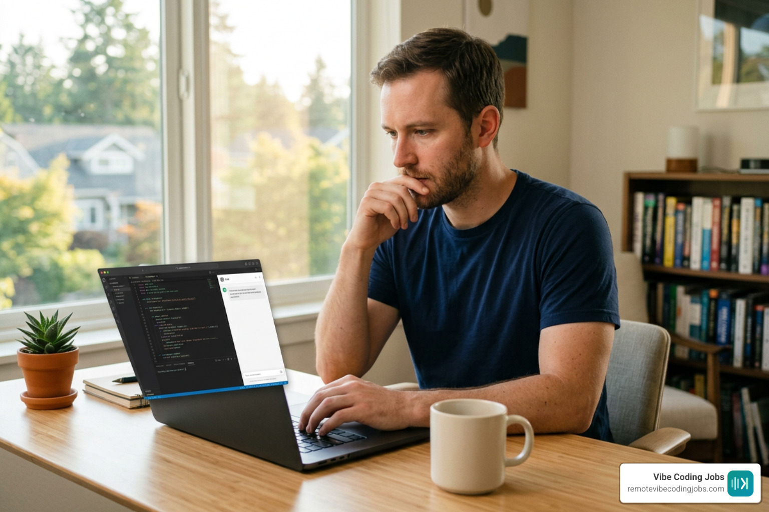 Remote developer using AI tools in modern engineering workflow
