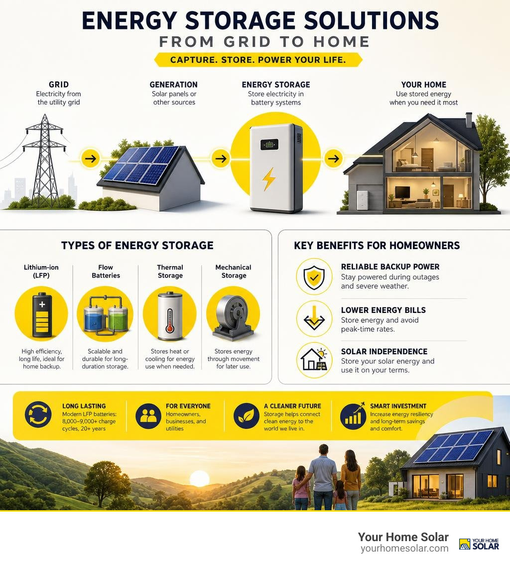 how energy storage works from grid to home, types and benefits infographic infographic how energy storage works from grid to home, types and benefits infographic infographic