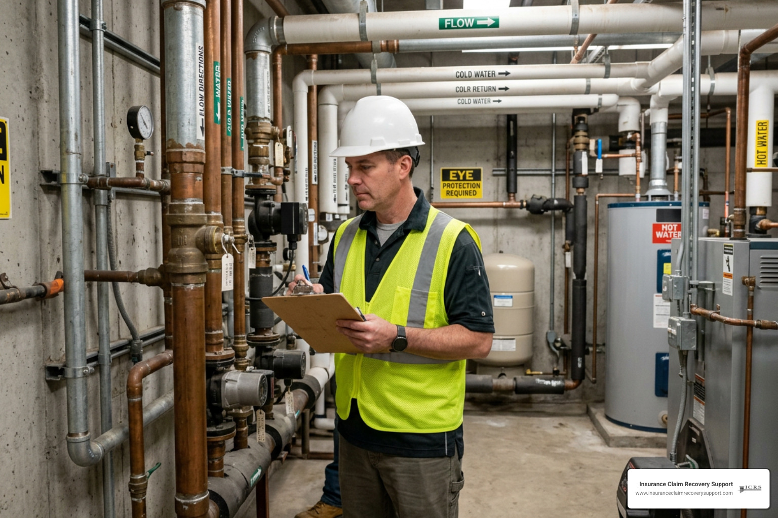 facility manager inspecting commercial plumbing facility manager inspecting commercial plumbing