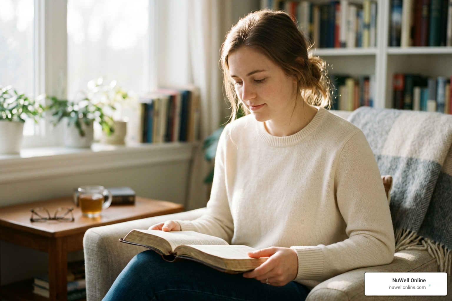 Believer reflecting quietly over Scripture to gain spiritual clarity and discernment