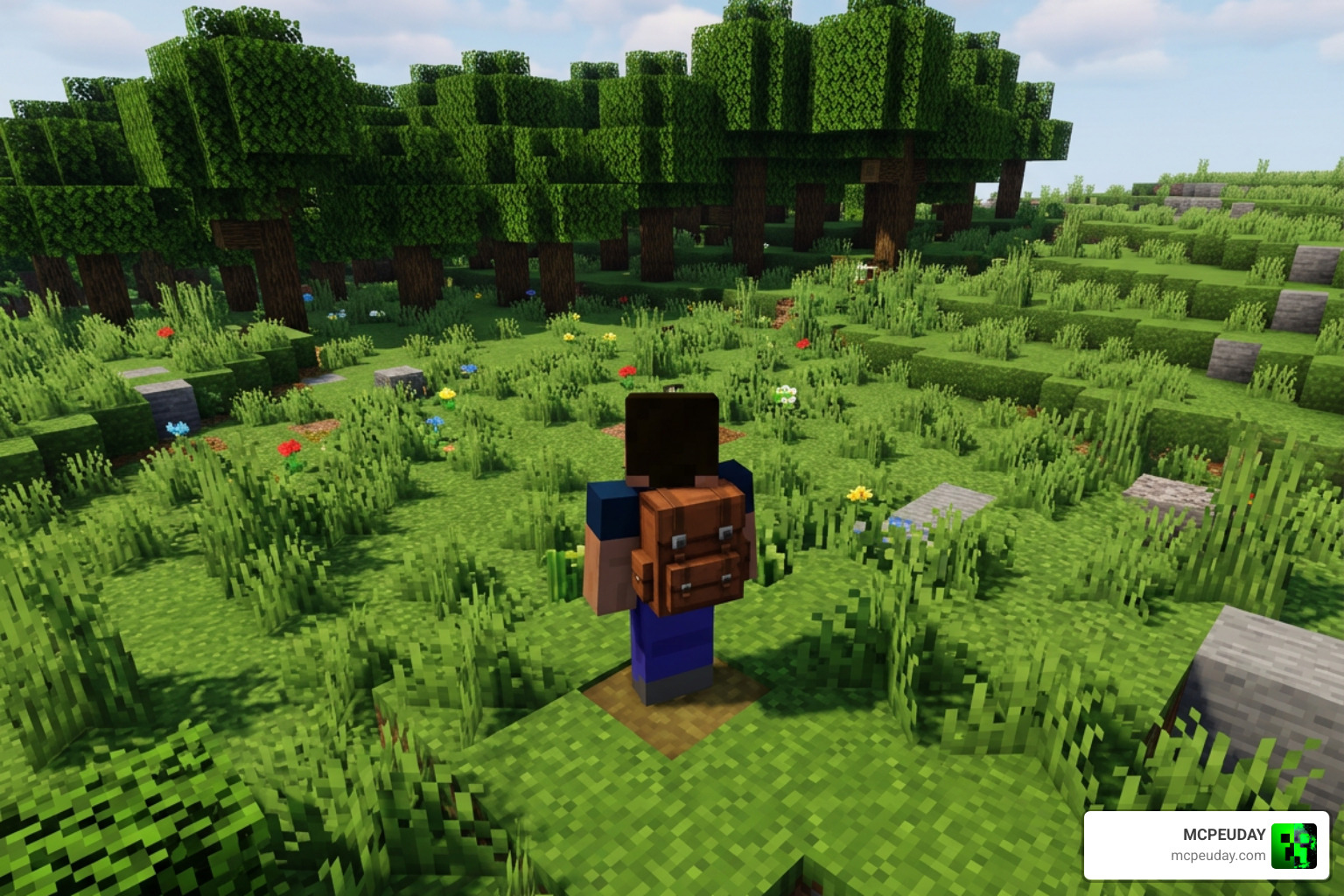 Equipping backpack in custom slot MCPE Equipping backpack in custom slot MCPE