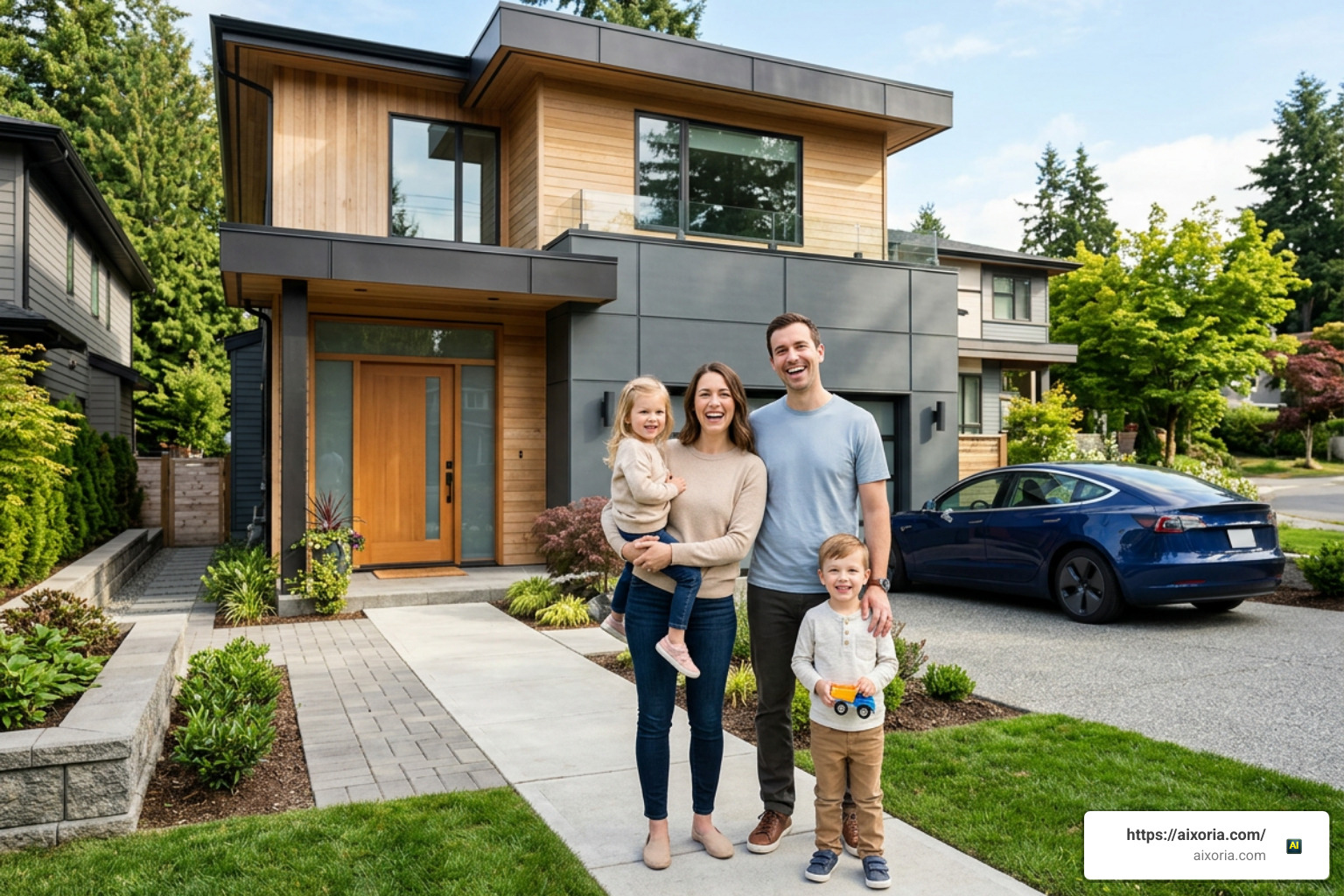 Modern residential home purchased with a physician loan