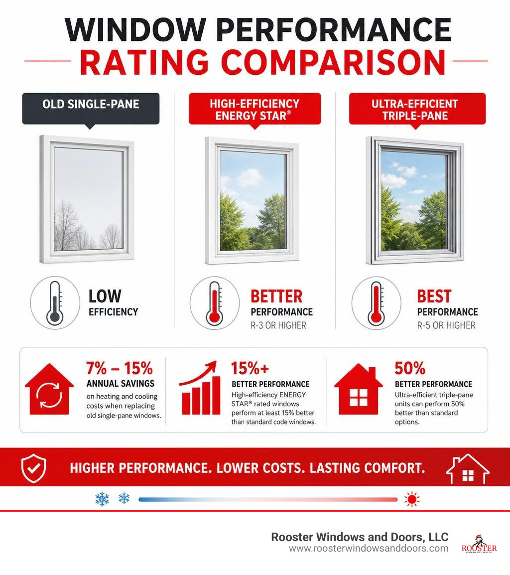 window performance rating comparison stats infographic window performance rating comparison stats infographic