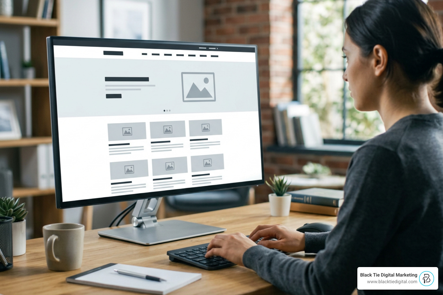 Custom WordPress website design interface built from scratch