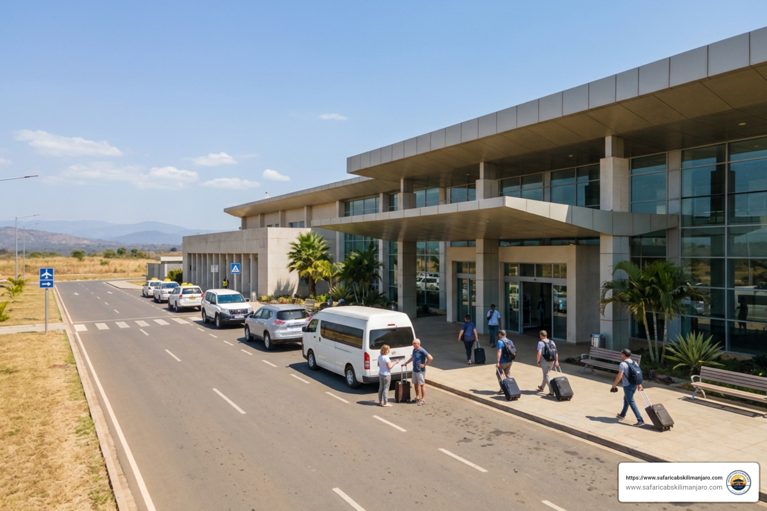 Kilimanjaro International Airport arrivals terminal exterior Kilimanjaro International Airport arrivals terminal exterior