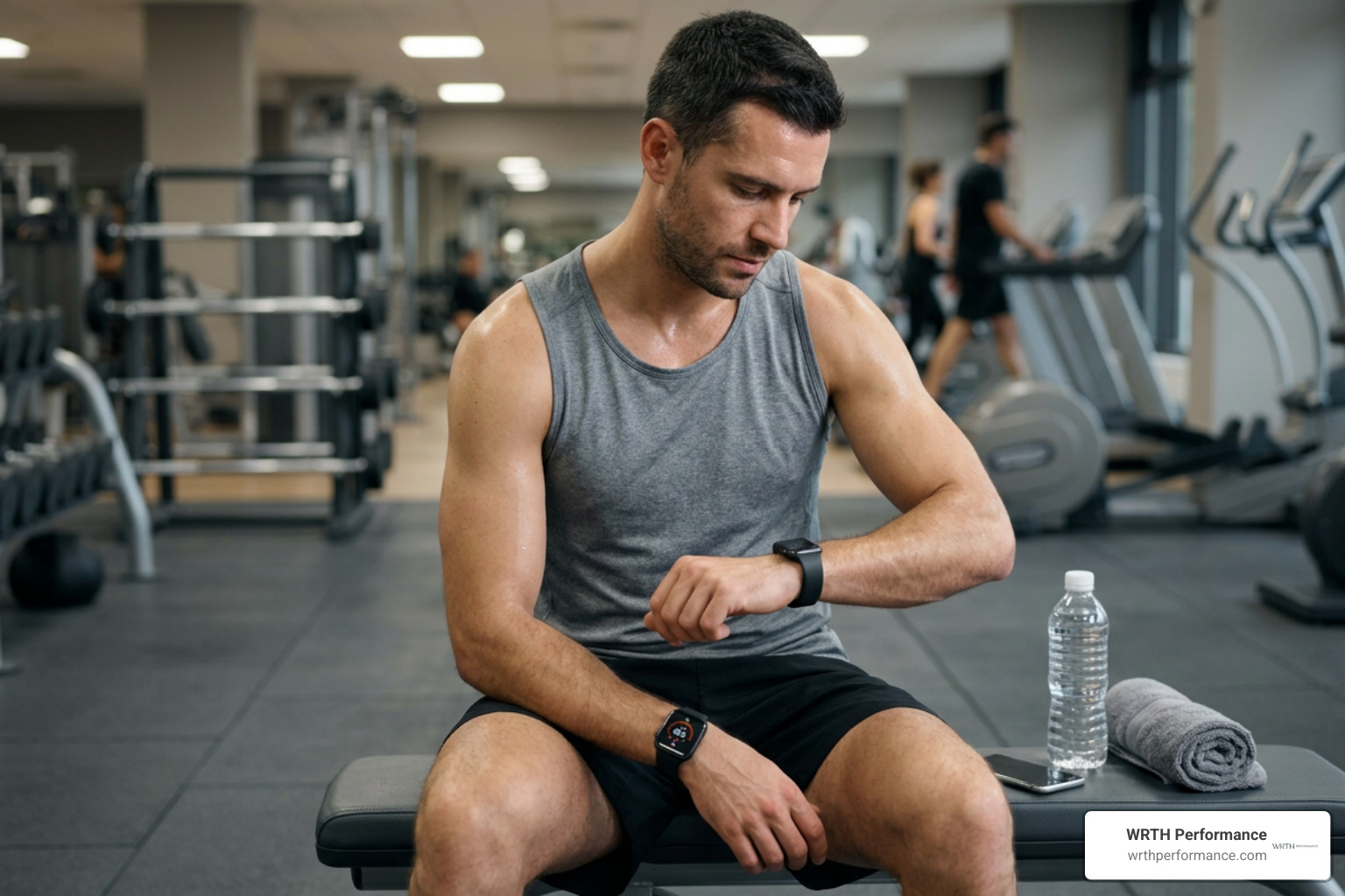 Athlete evaluating recovery metrics like sleep quality and heart rate variability Athlete evaluating recovery metrics like sleep quality and heart rate variability
