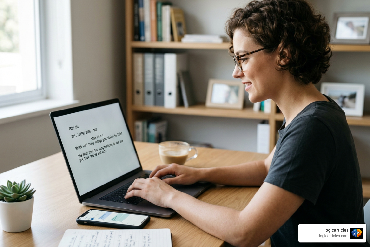 script writing tools on a modern laptop