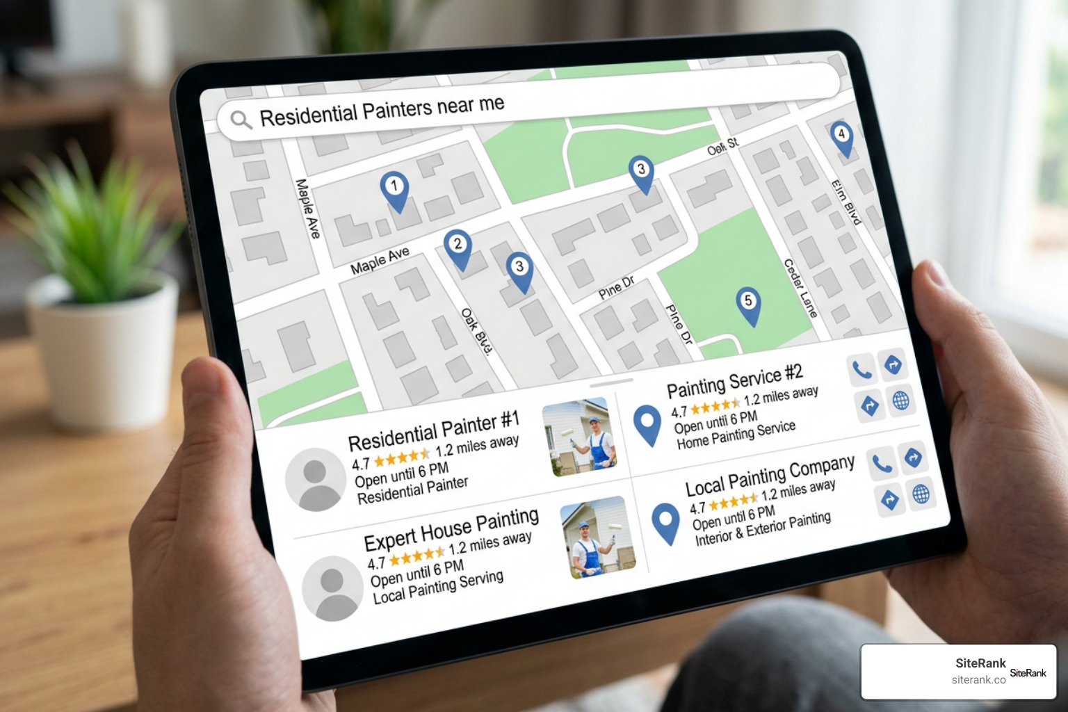 Google Maps local map pack for residential painters Google Maps local map pack for residential painters