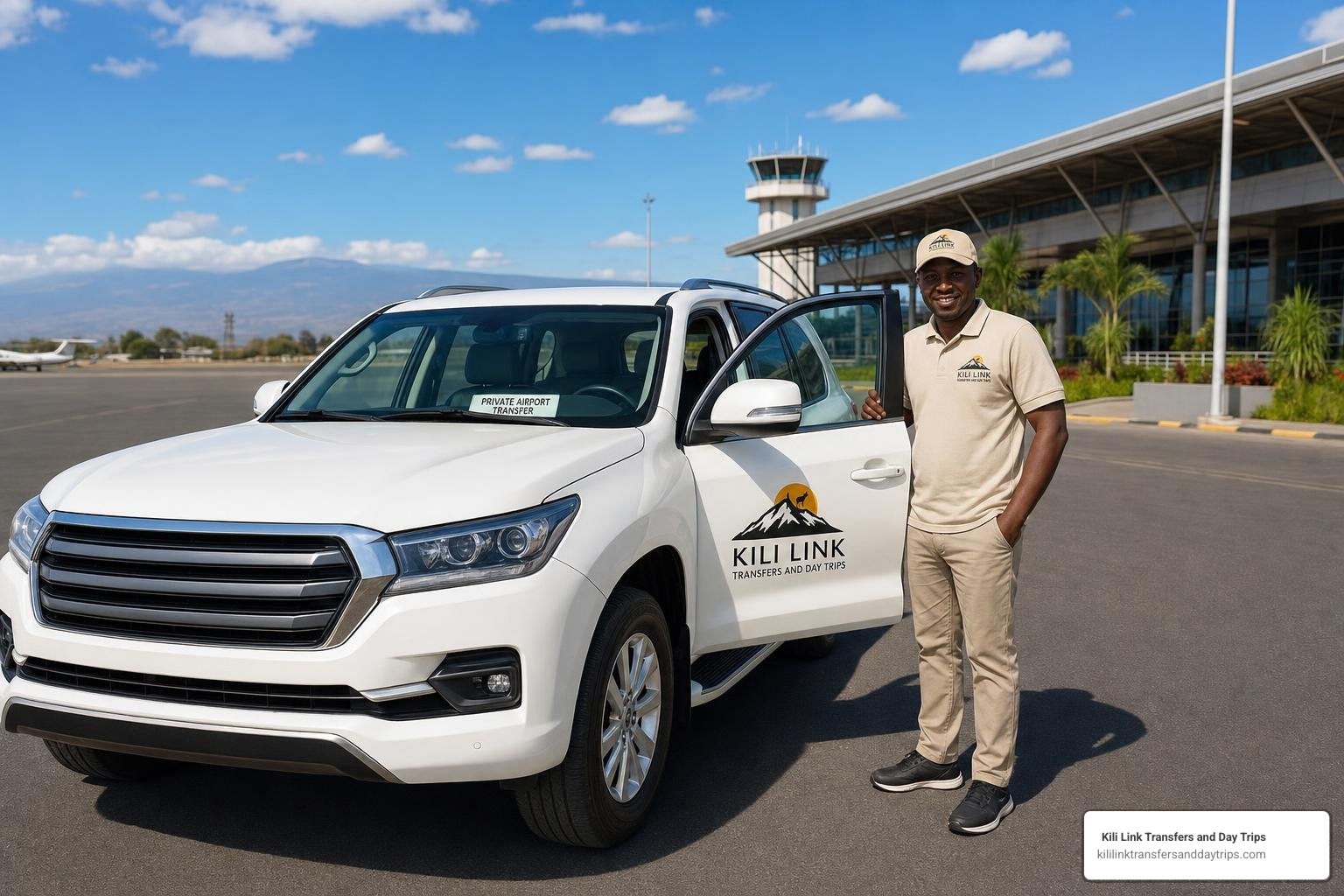 private airport transfer vehicle at JRO