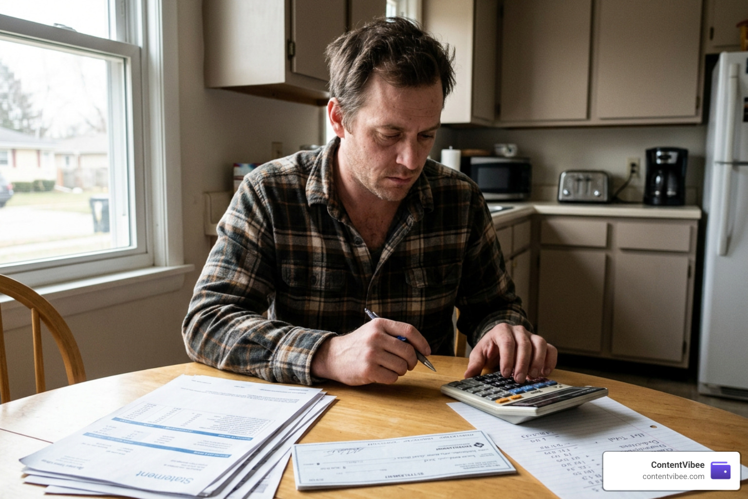 Medical bill and lien settlement calculation sheet after a truck crash