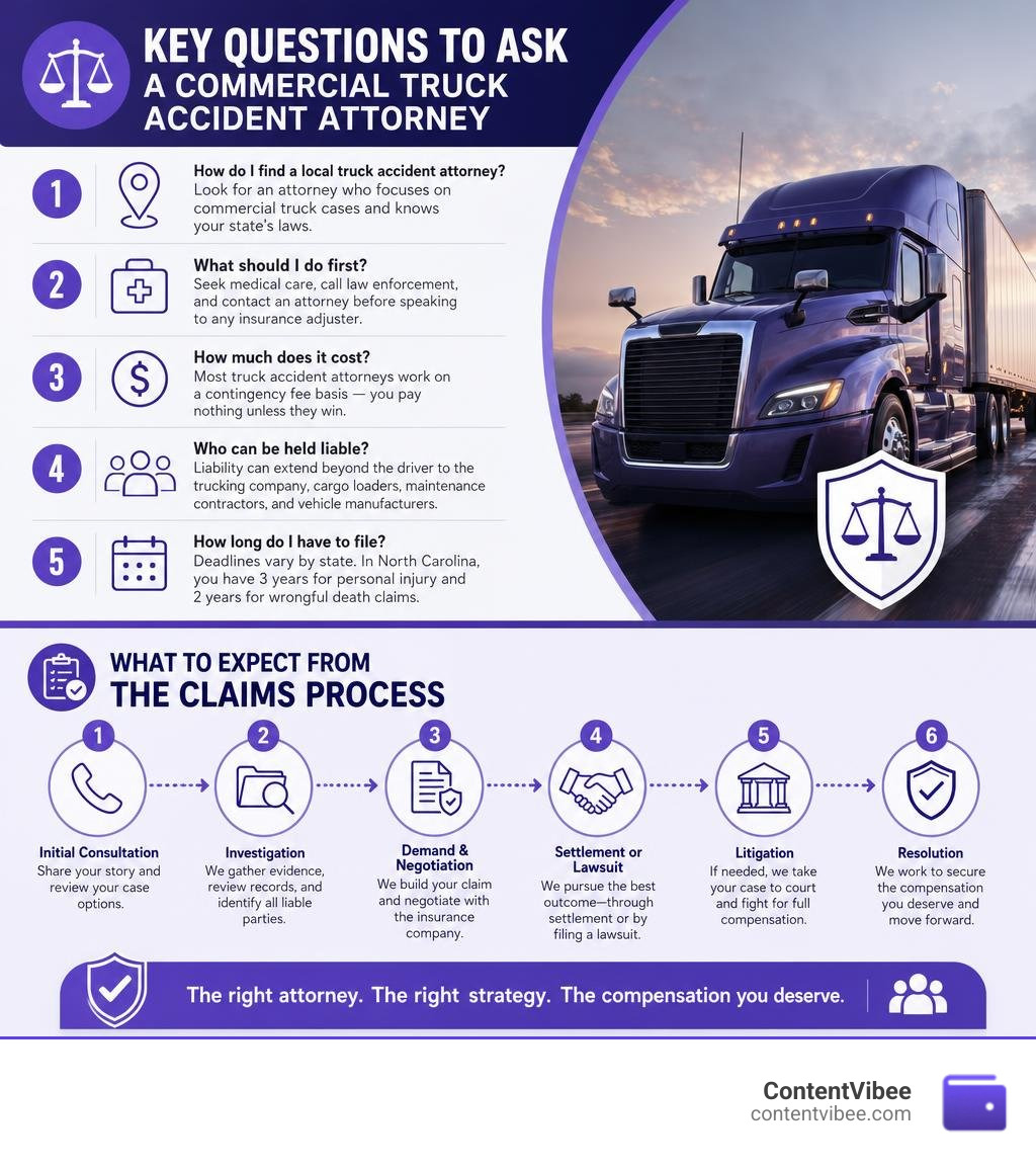 Top Questions to Ask a Local Commercial Truck Accident Attorney