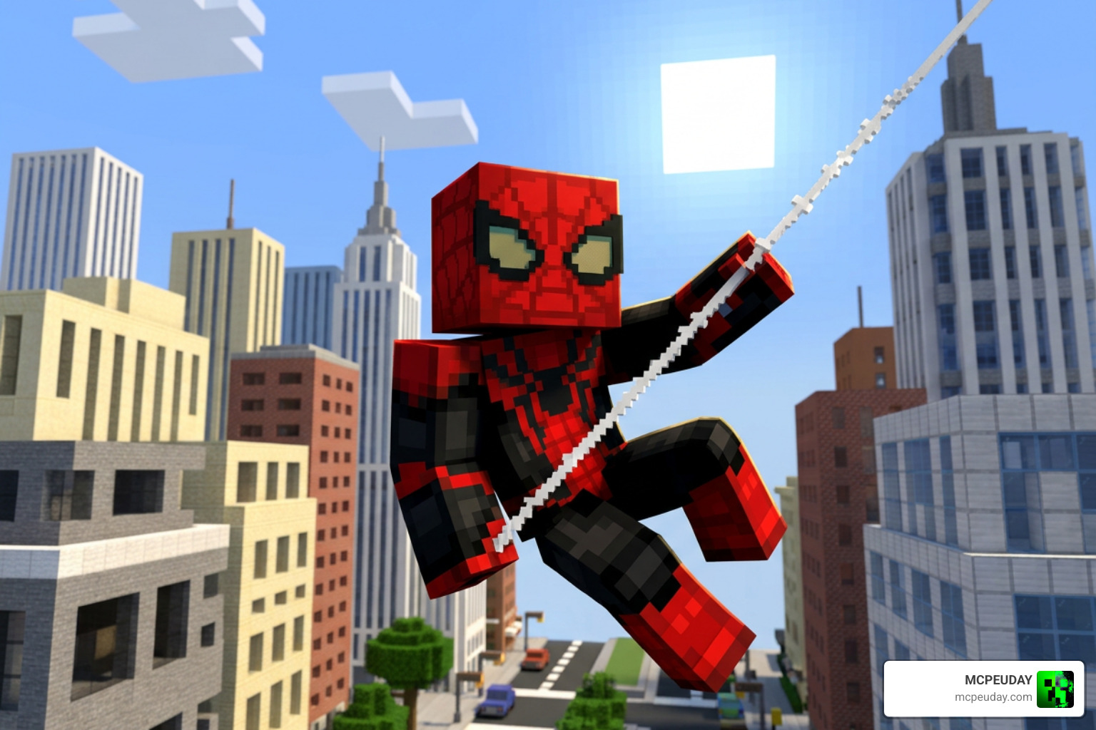 EL SAND Spider-Man addon Minecraft Bedrock skin showcase EL SAND Spider-Man addon Minecraft Bedrock skin showcase