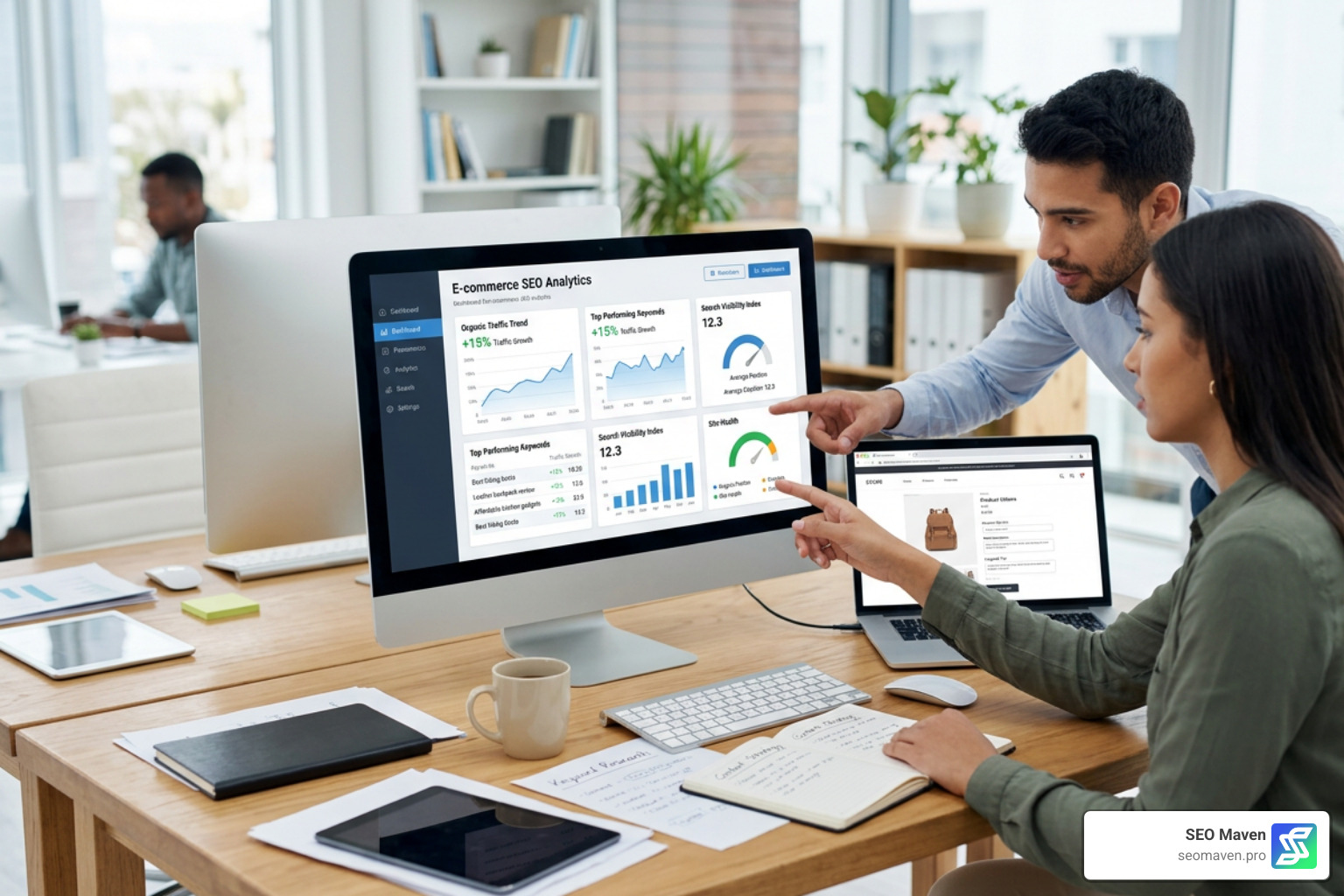 Product page layout structured with JSON-LD schema markup and E-E-A-T trust signals Product page layout structured with JSON-LD schema markup and E-E-A-T trust signals