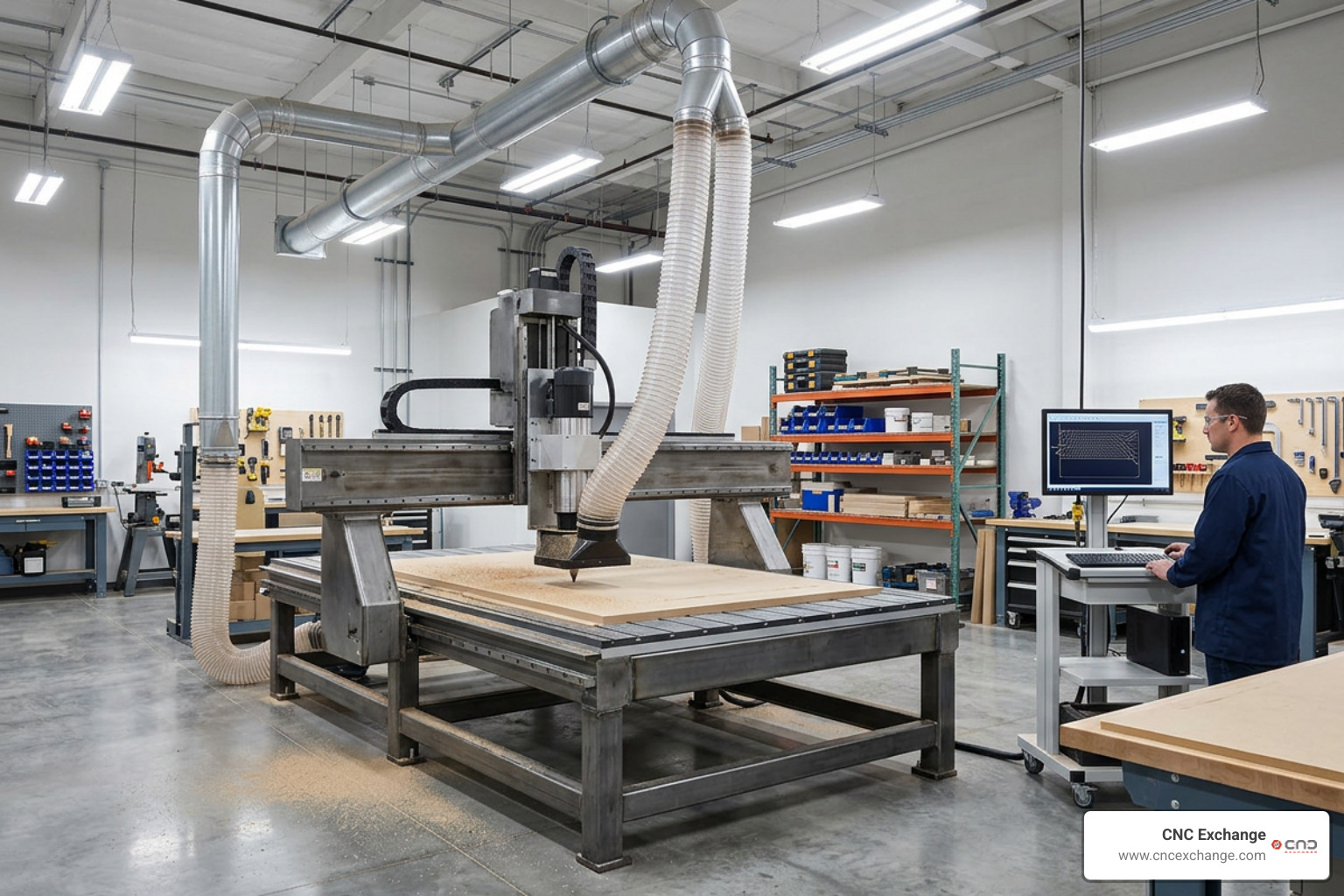 4x8 sheet cutting table with heavy-duty gantry