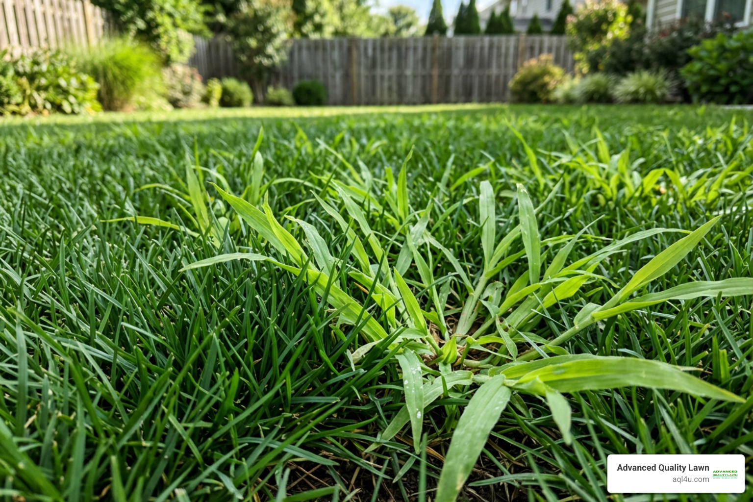 crabgrass in zoysia grass lawn