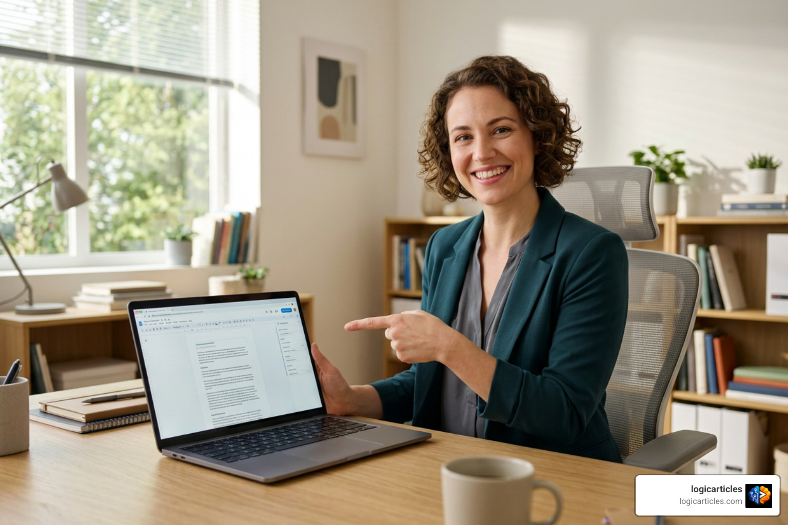 job seeker using AI resume software on a laptop