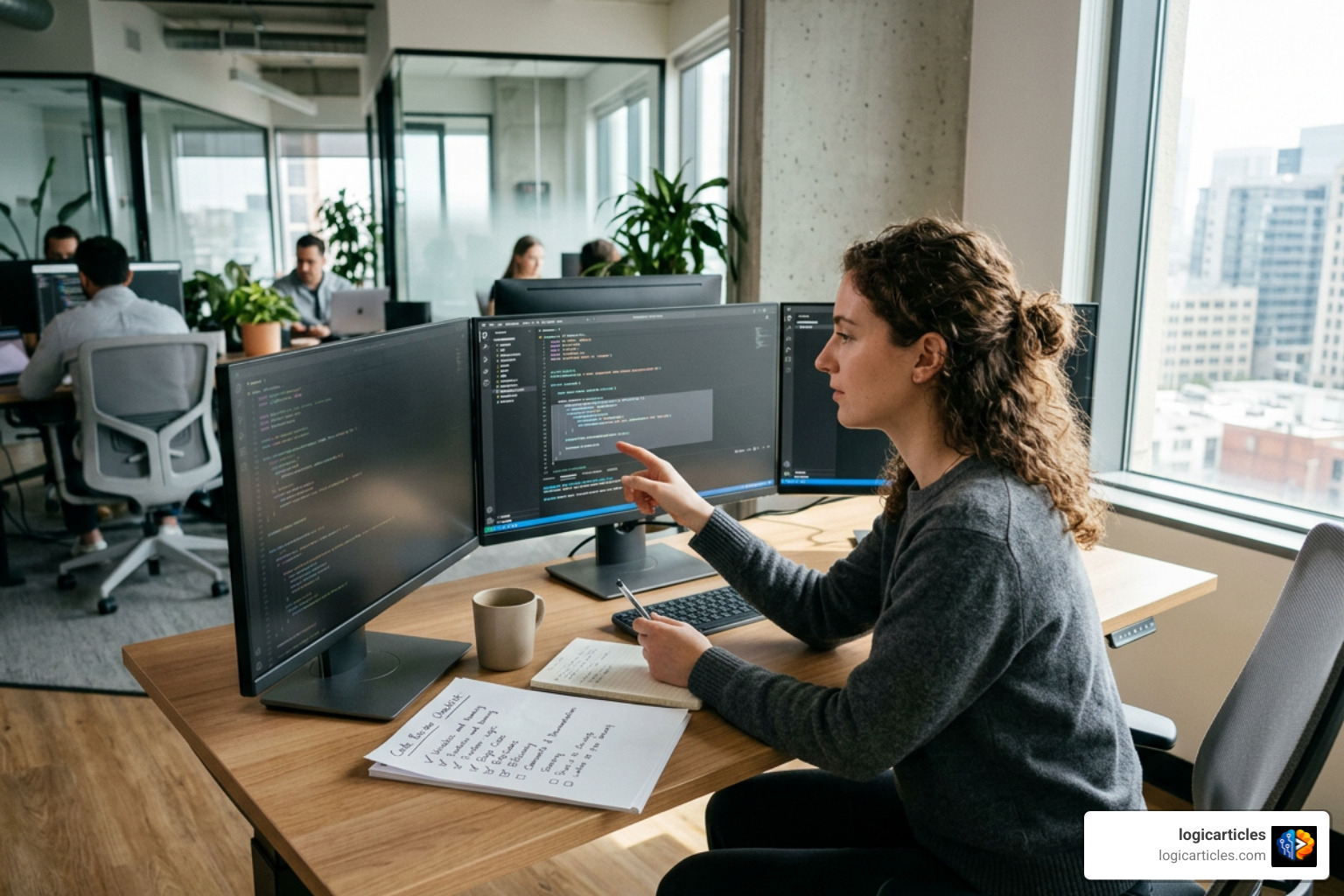 developer performing code review on AI generated code