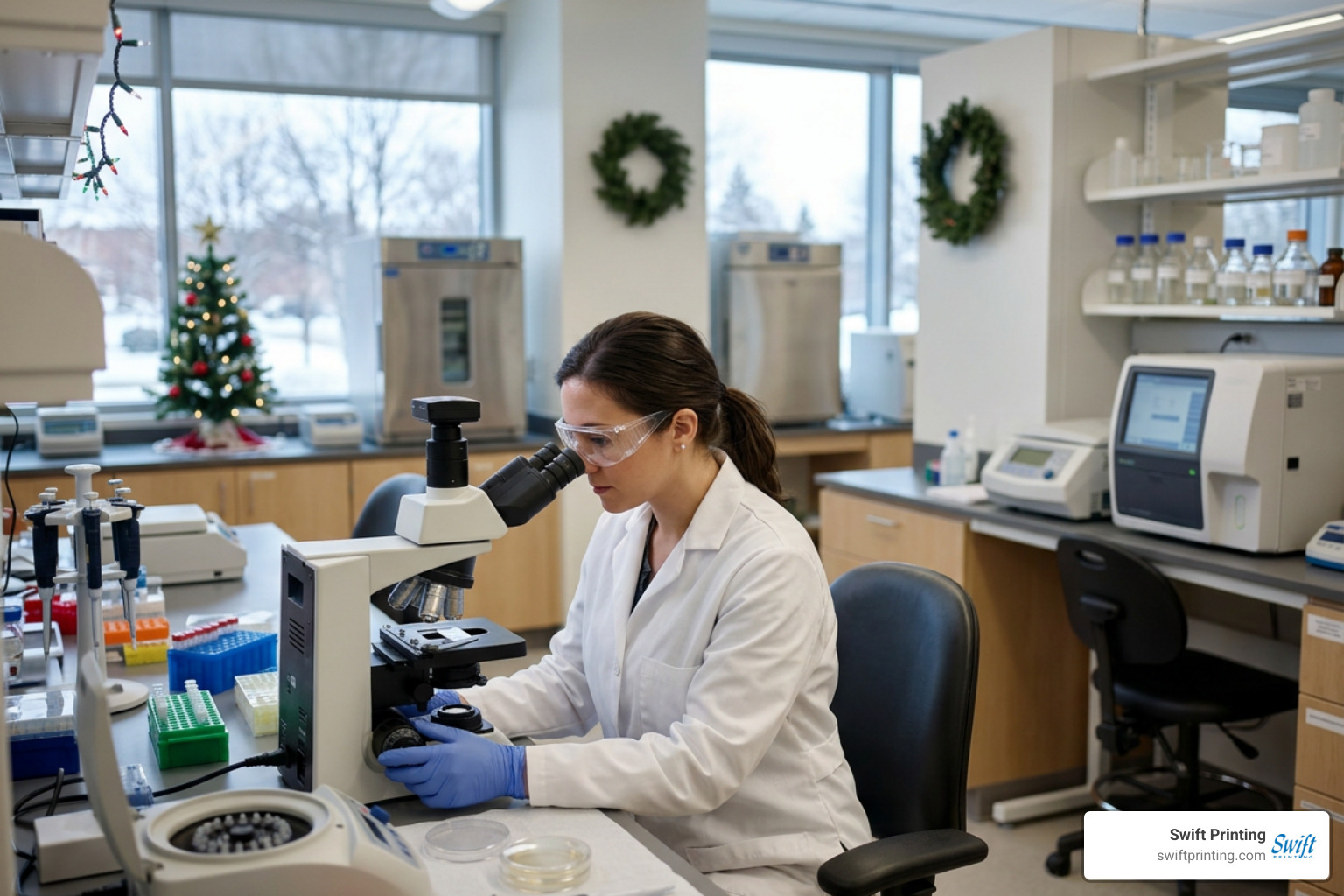 Laboratory cancer research funded by holiday card sales Laboratory cancer research funded by holiday card sales