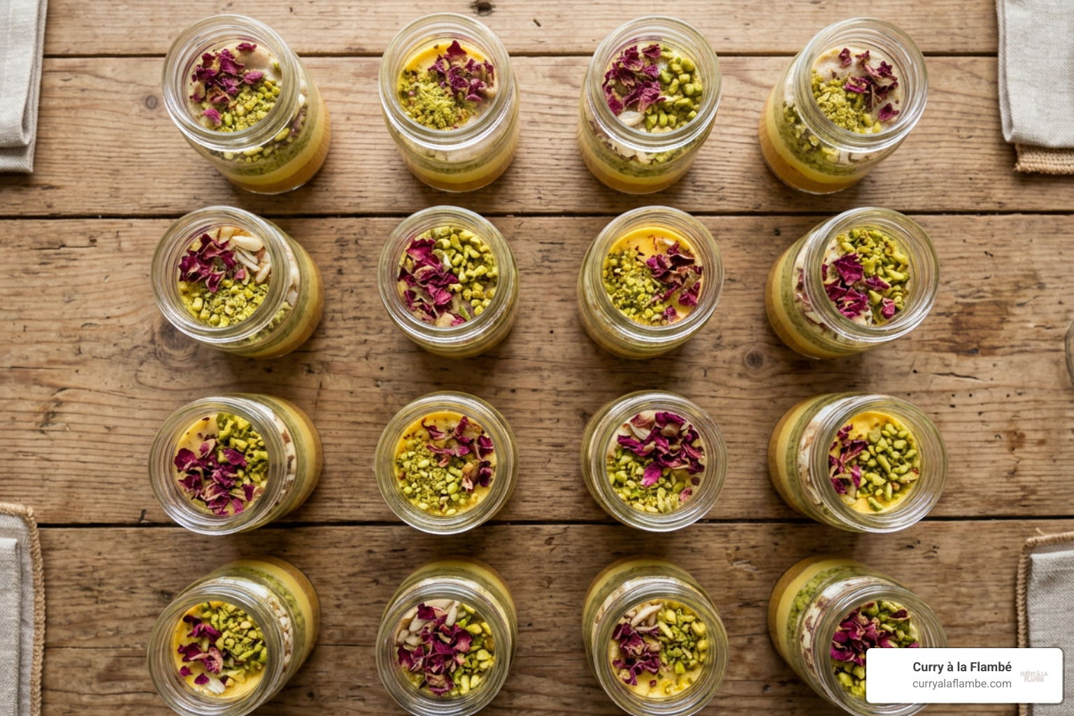 Mini fusion dessert jars formatted for party favors