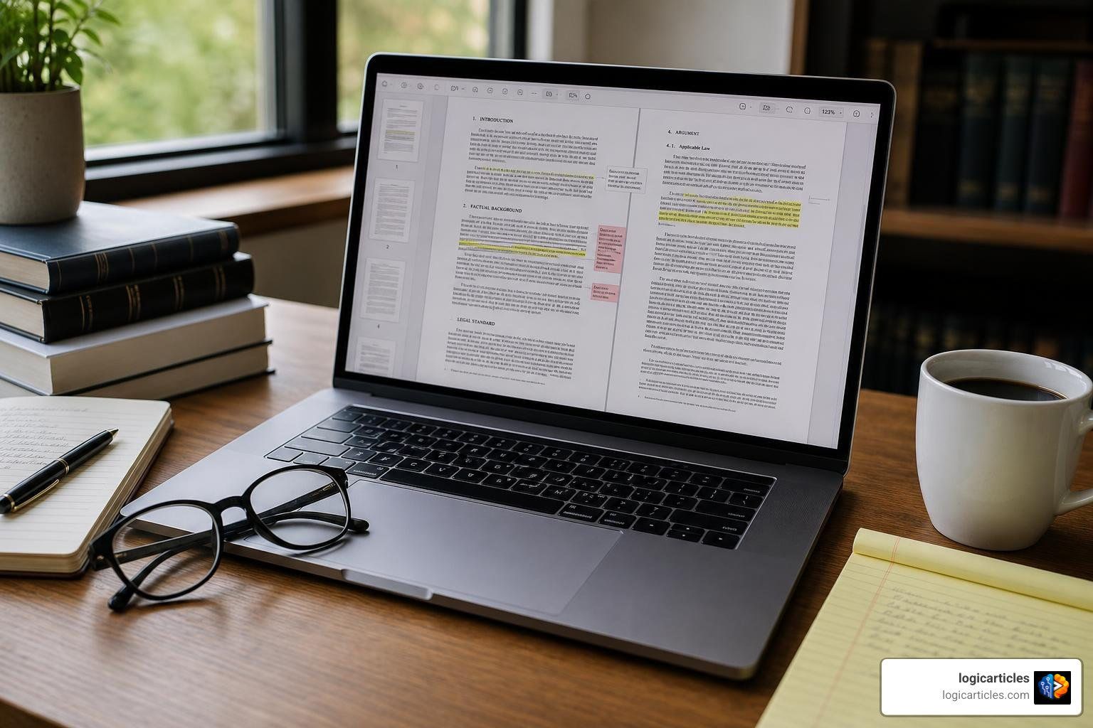 AI analyzing complex multi-page document