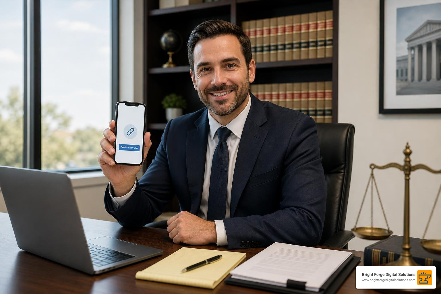 lawyer sending client review request link lawyer sending client review request link