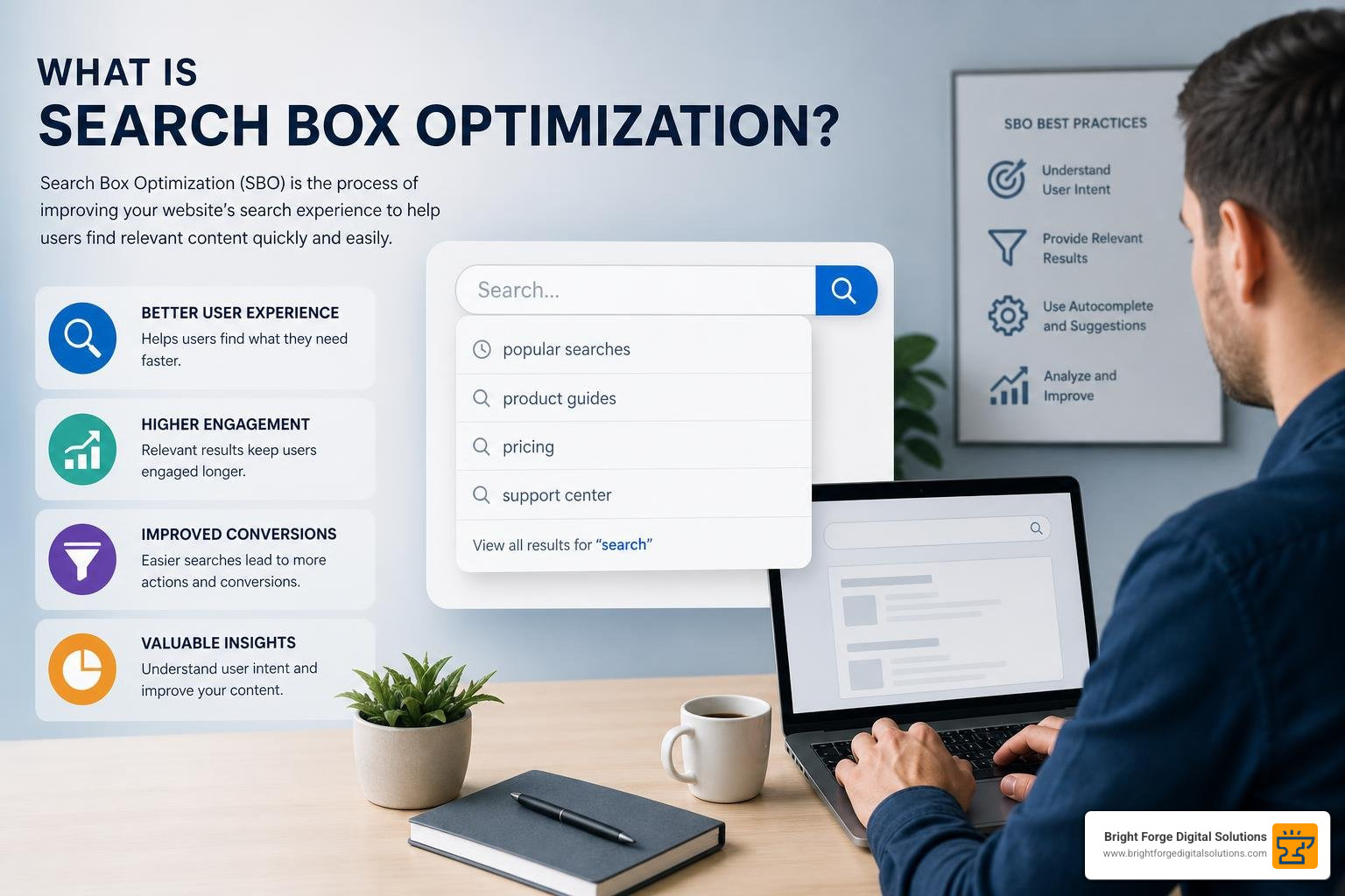 Conversion funnel optimized by search box suggestions