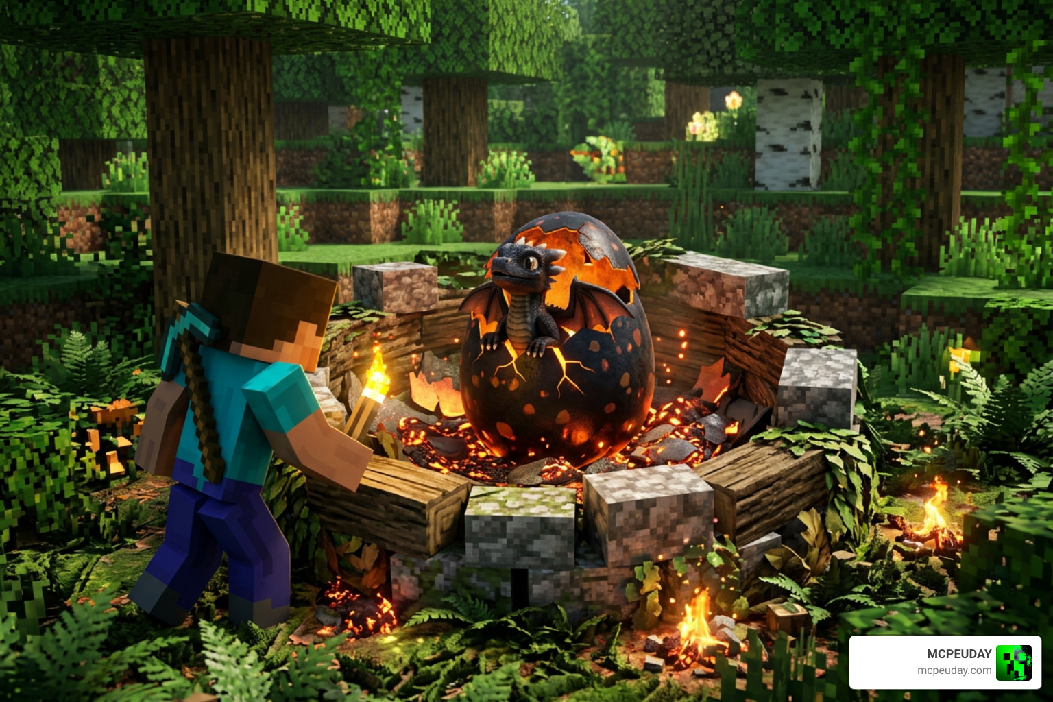 Hatching a dragon egg inside an elemental nest