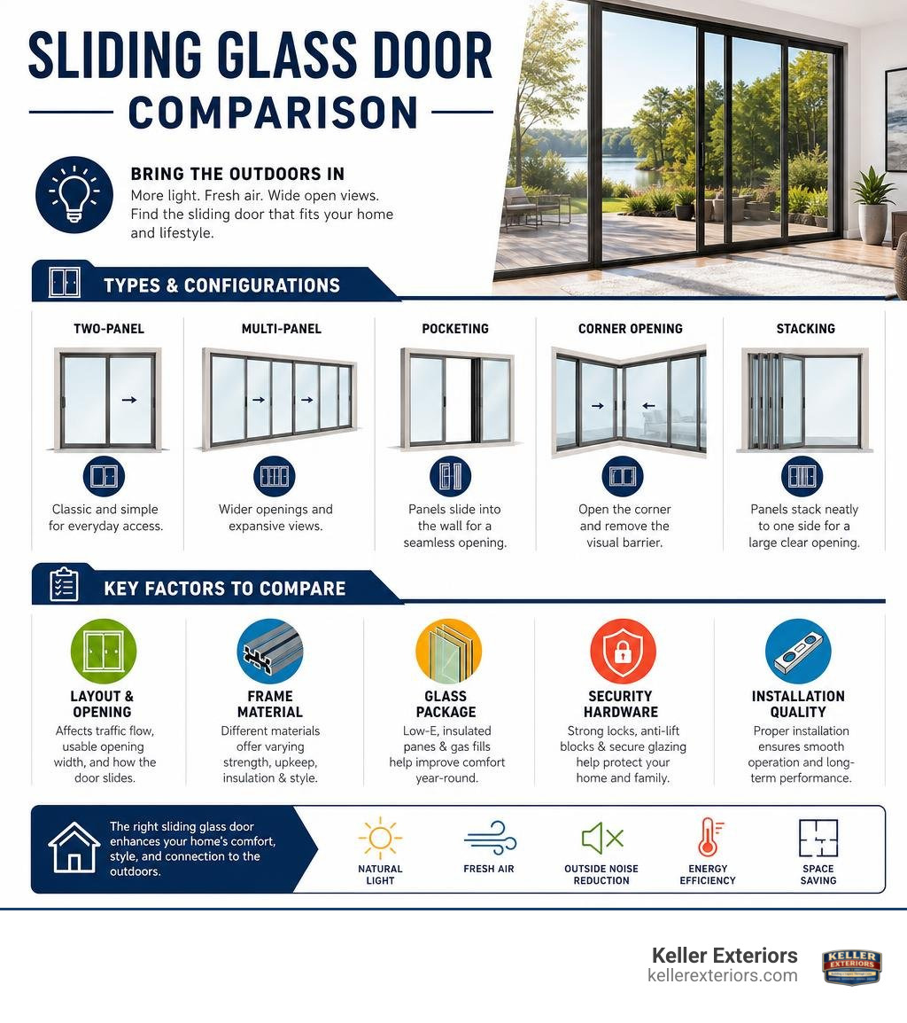 Sliding glass door comparison infographic infographic Sliding glass door comparison infographic infographic