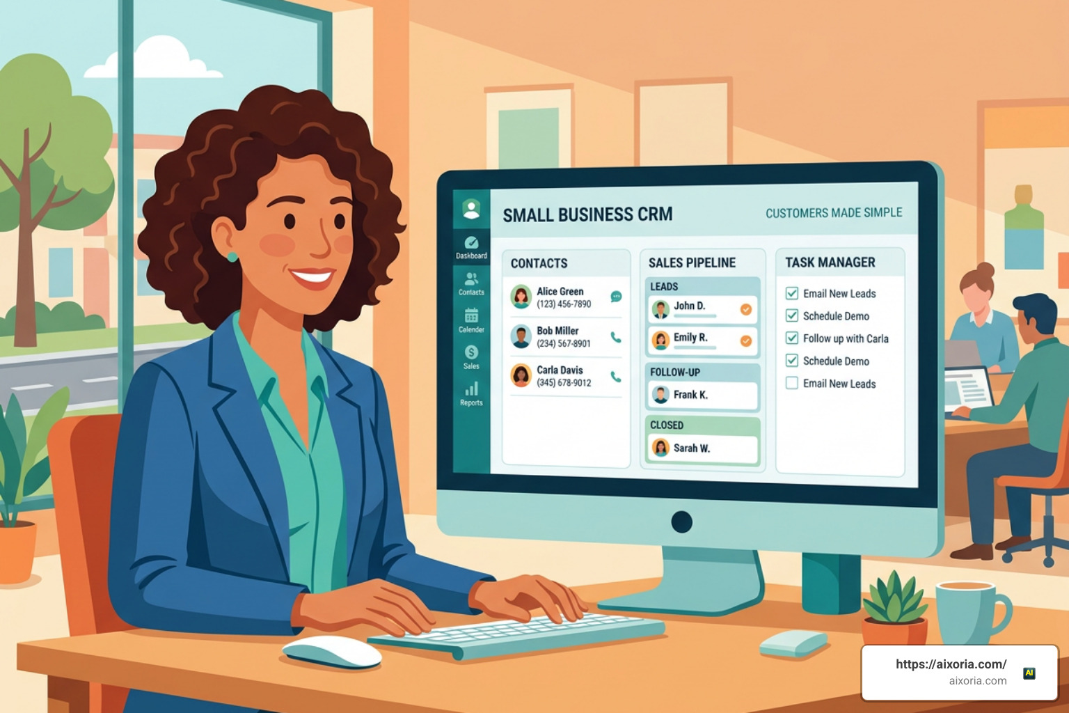 clean dashboard displaying simple sales tools