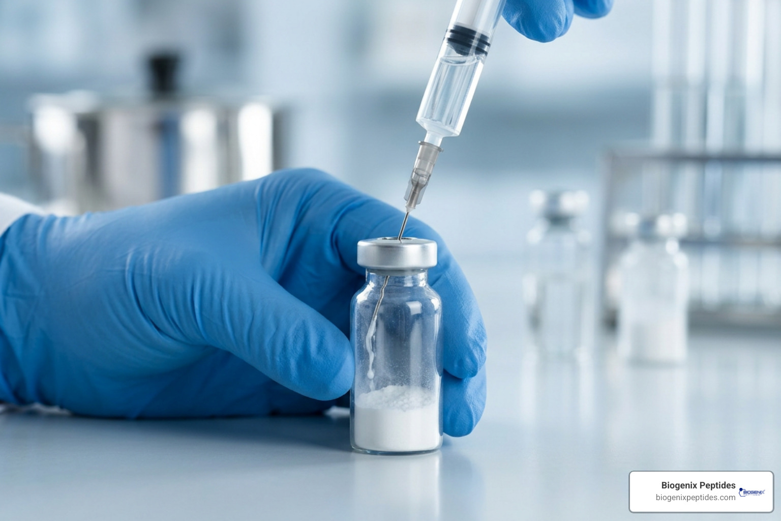 transferring diluent slowly along inner vial wall