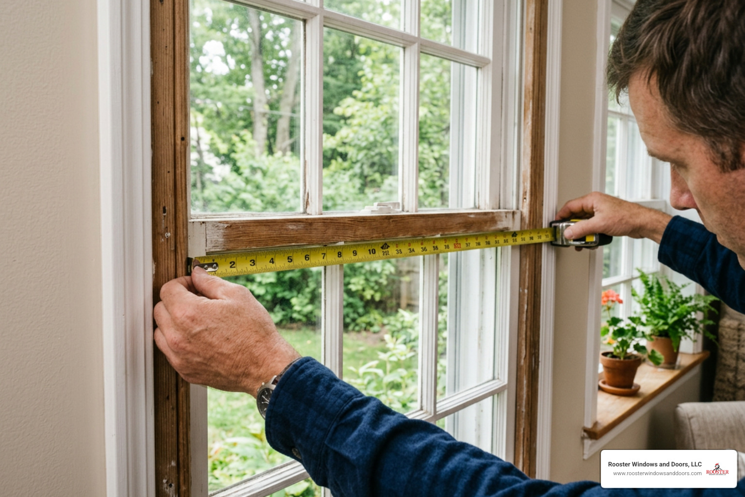 Measuring window frame accurately before applying insulation Measuring window frame accurately before applying insulation