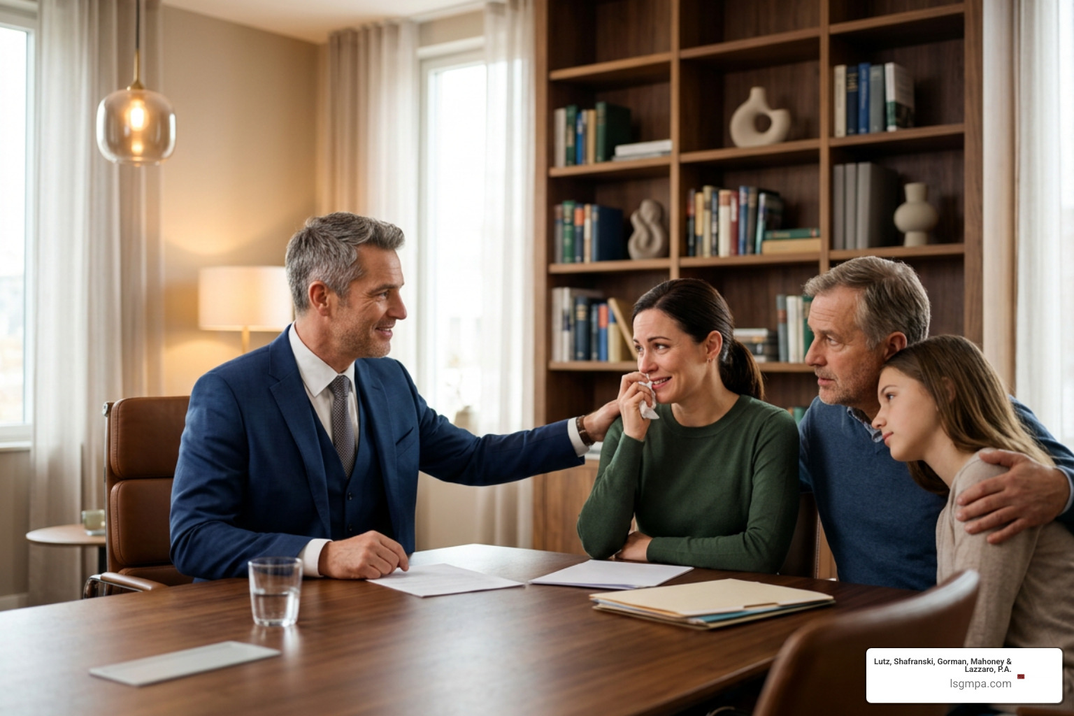 Catastrophic injury attorney supporting client and family Catastrophic injury attorney supporting client and family