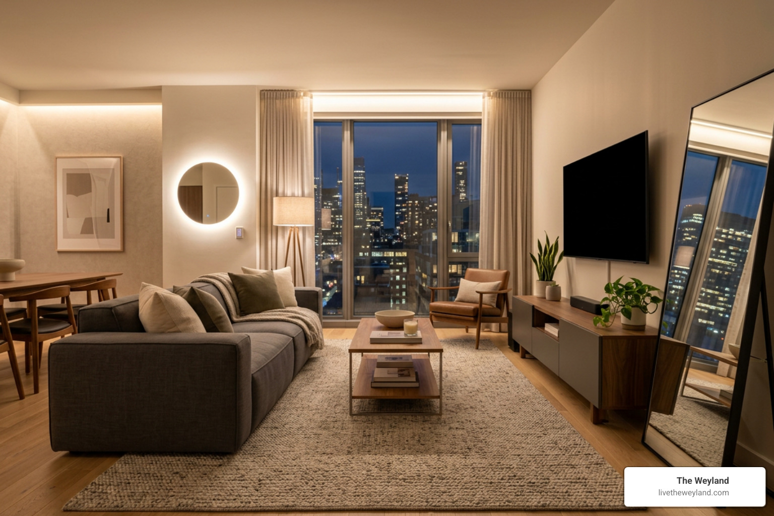 renter-friendly modern luxury apartment setup