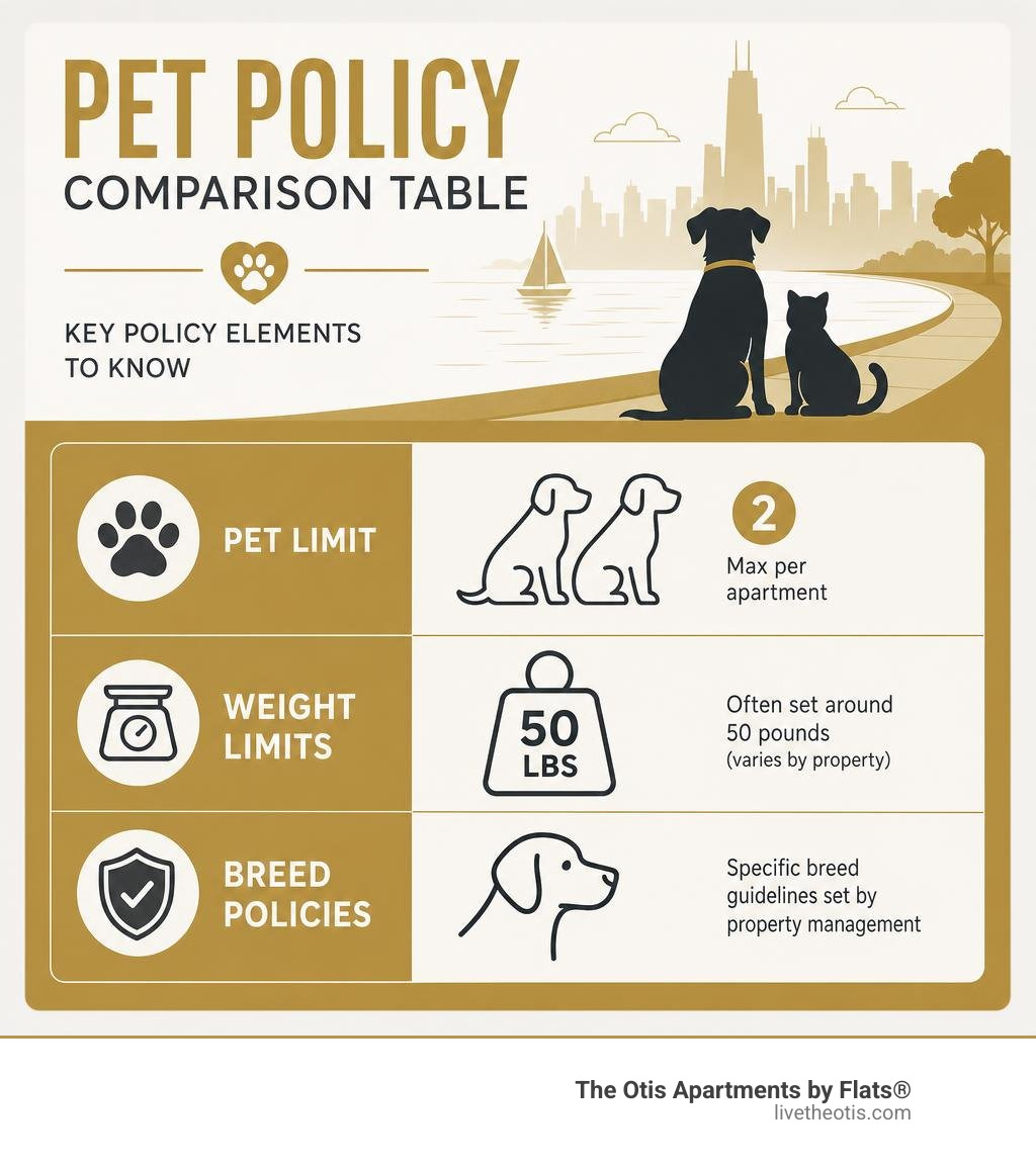 Pet Policy Comparison Table infographic