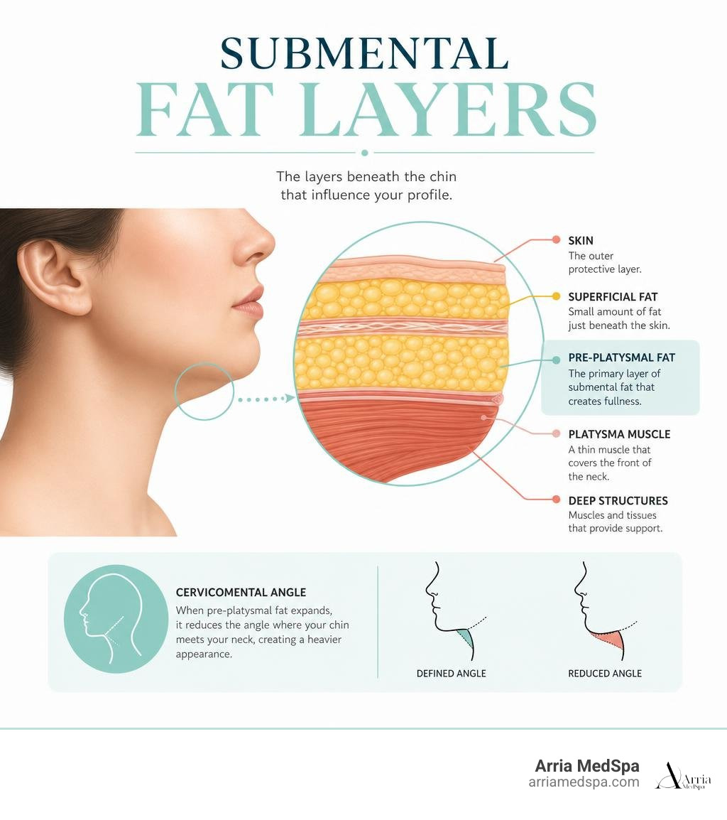 Submental Fat Layers Infographic