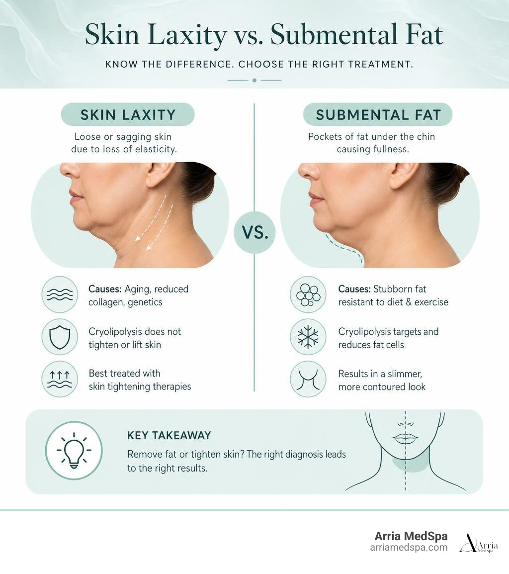 Skin Laxity Vs Submental Fat Infographic